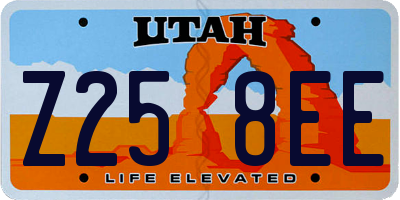 UT license plate Z258EE