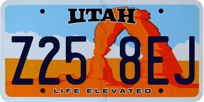 UT license plate Z258EJ
