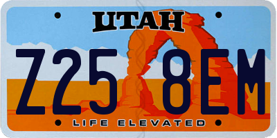 UT license plate Z258EM