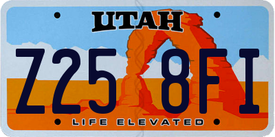 UT license plate Z258FI