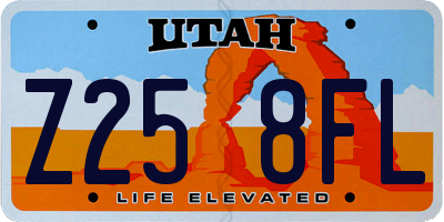 UT license plate Z258FL