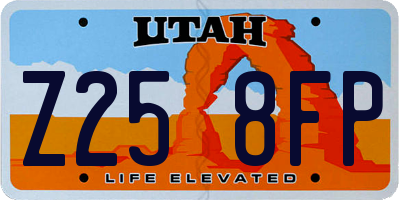 UT license plate Z258FP