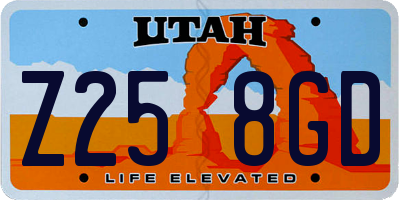 UT license plate Z258GD