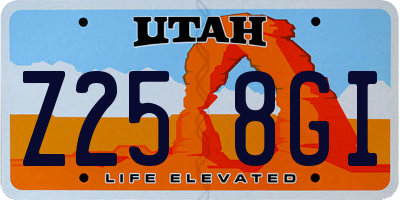 UT license plate Z258GI