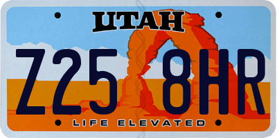 UT license plate Z258HR