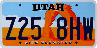 UT license plate Z258HW