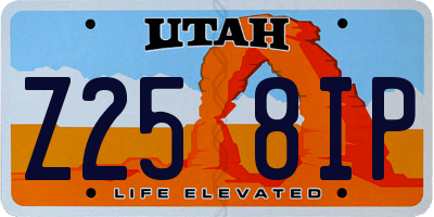 UT license plate Z258IP