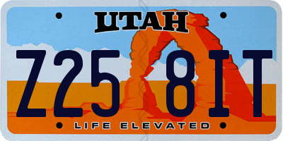 UT license plate Z258IT
