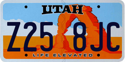 UT license plate Z258JC