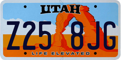 UT license plate Z258JG