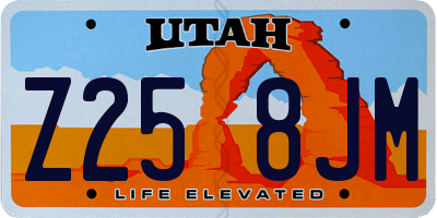 UT license plate Z258JM