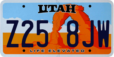 UT license plate Z258JW