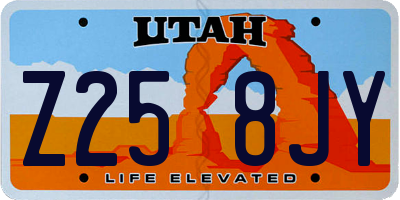 UT license plate Z258JY