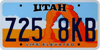 UT license plate Z258KB