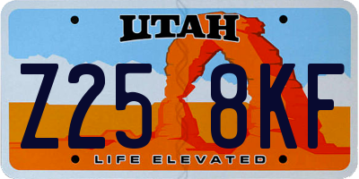 UT license plate Z258KF