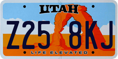 UT license plate Z258KJ