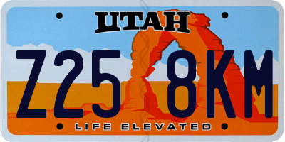 UT license plate Z258KM
