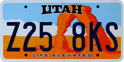 UT license plate Z258KS