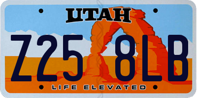 UT license plate Z258LB