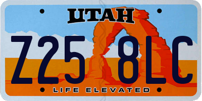 UT license plate Z258LC