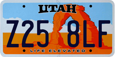 UT license plate Z258LF