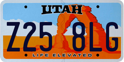 UT license plate Z258LG