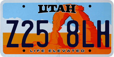 UT license plate Z258LH