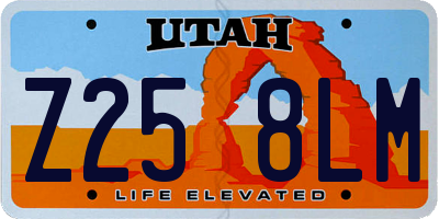 UT license plate Z258LM