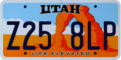 UT license plate Z258LP