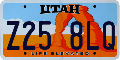 UT license plate Z258LQ