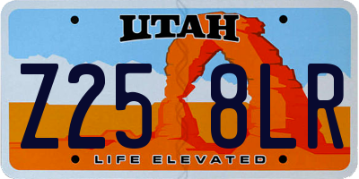 UT license plate Z258LR