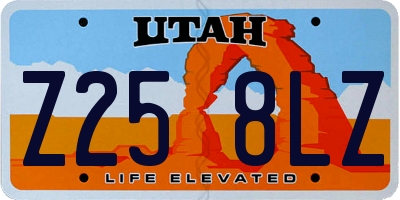 UT license plate Z258LZ