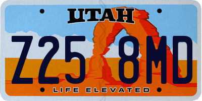 UT license plate Z258MD