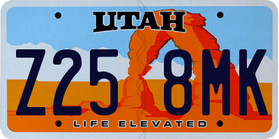 UT license plate Z258MK