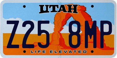 UT license plate Z258MP