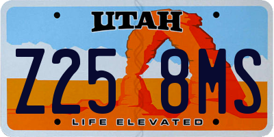 UT license plate Z258MS