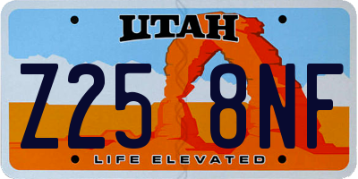 UT license plate Z258NF