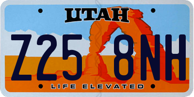 UT license plate Z258NH