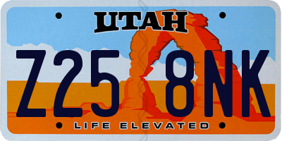 UT license plate Z258NK