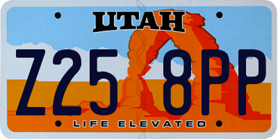 UT license plate Z258PP