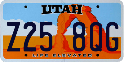 UT license plate Z258QG