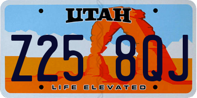 UT license plate Z258QJ