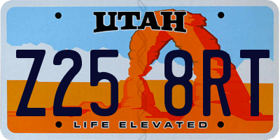 UT license plate Z258RT