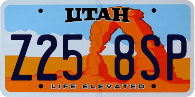 UT license plate Z258SP