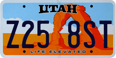 UT license plate Z258ST