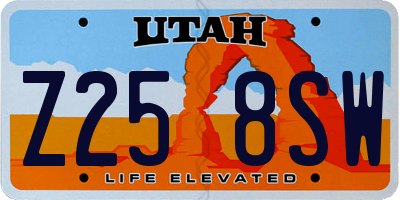 UT license plate Z258SW
