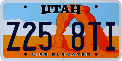 UT license plate Z258TI
