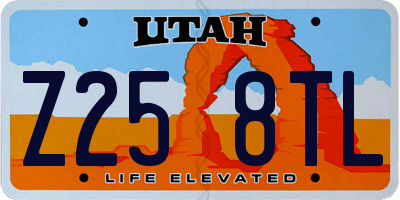 UT license plate Z258TL