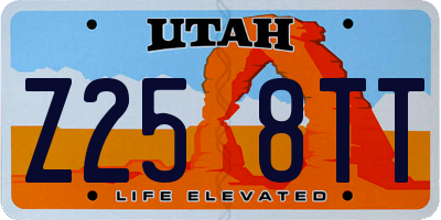 UT license plate Z258TT