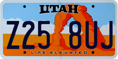 UT license plate Z258UJ